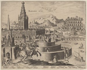 Les murs de Babylone - Philip Galle, after Maerten van Heemskerck