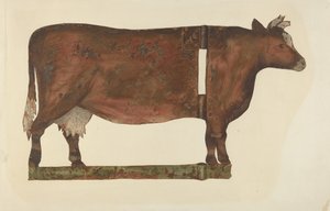 Girouette en forme de vache, vers 1939