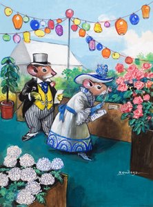La souris de la ville et la souris de la campagne (gouache sur papier) - Philip Mendoza