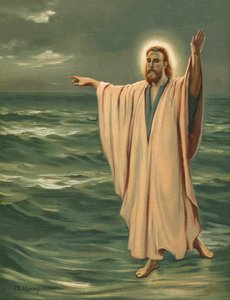 Christ marchant sur la mer