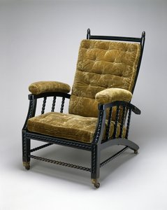 Chaise à dossier réglable, vers 1870