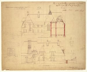 Élévations pour The Red House, Bexley Heath - Philip Webb