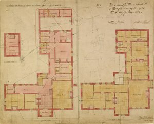 Plans pour la Red House, Bexley Heath, 1859 - Philip Webb