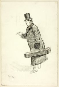 Homme avec étui à violon - Philip William May