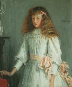 Une jeune fille en robe blanche - Philip Wilson Steer