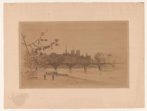 Vue de Paris depuis le Pont des Arts - Philip Zilcken (signed by artist)