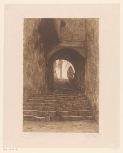 Rue avec escalier, à Alger