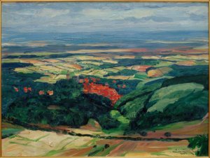 Vue sur Kronberg dans la plaine du Main - Philipp Franck