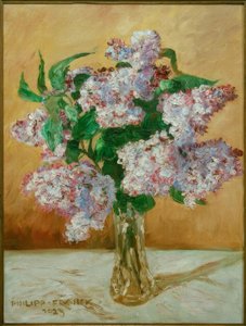 Bouquet de lilas dans un vase en verre - Philipp Franck