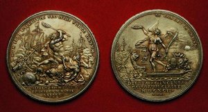 Médaille commémorant la bataille de La Hogue en 1692