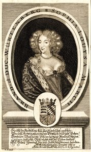 Portrait de Sophie Louise de Wurtemberg-Stuttgart 1642-1702, Margravine..., c. 1680