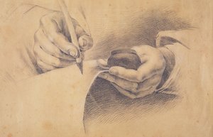 Mains dessinant, 1798
