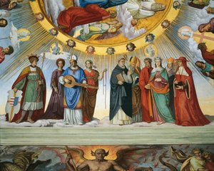 Dante et Béatrice parlent aux enseignants de la sagesse, des 