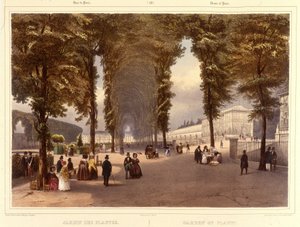Le Jardin des Plantes - dans "Promenade dans Paris et ses environs", par Jacottet et Benoist, Paris, vers 1840
