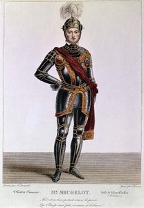 M. Michelot dans le rôle de Don Carlos dans Hernani de Victor Hugo. Gravure de Benoist. 19ème siècle - Philippe Benoist