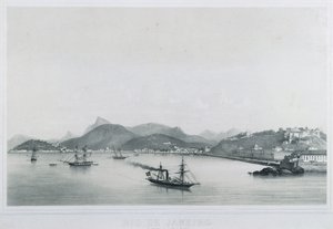 Neuf vues panoramiques de Rio de Janeiro : As Prais St. Luzia a Gloria, 1862