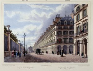 Rue de Rivoli - dans « Promenade dans Paris et ses environs », par Jacottet et Benoist, éd. Gihaut
