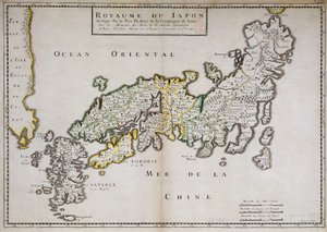 Carte géographique du Japon par le Père Philippe Briet, jésuite et érudit français (1601-1668)