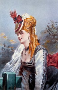 La Coquette Lithographie par Philippe Jacques Linder - Philippe Jacques Linder