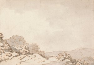 Un chemin sur une colline - Philippe Jacques de Loutherbourg