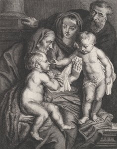 La Sainte Famille avec Sainte Élisabeth et le jeune Saint Jean-Baptiste, vers 1615-1675 - Philippe Joseph Tassaert