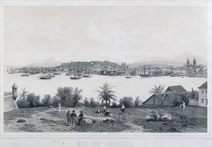 Neuf vues panoramiques de Rio de Janeiro: Da Ilha das Cobras - Philippe and Ciceri Eugene Benoist