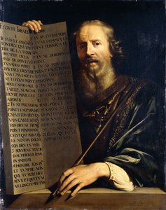 Moïse tenant les Dix Commandements