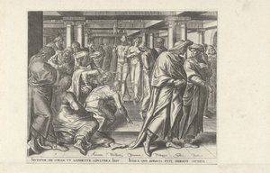 Christ et la femme adultère - Philips Galle