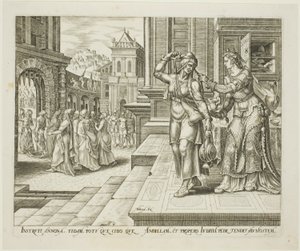 Judith se préparant à partir pour le camp des ennemis, planche 4 de l