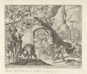 Sadrach, Mesach et Abednego dans le feu - Philips Galle