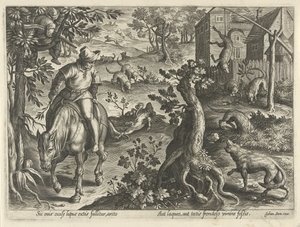 Chasse aux loups avec des pièges - Philips Galle