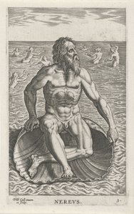 Dieu de la mer Nérée (Rivier- en zeegoden, Semideorum Marinorum amnicorumque sigillariae imagines perelegantes)