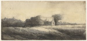 Paysage avec un pêcheur dans un bateau - Philips Koninck (attributed to)