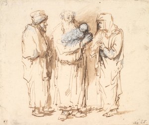 Joachim avec le petit Christ, Anne et une troisième figure - Philips Koninck