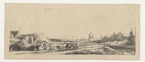 Paysage avec une calèche - Philips Koninck