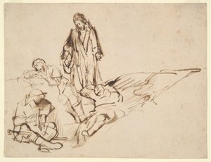 Étude du Christ et des Apôtres endormis