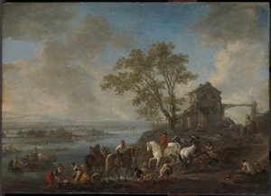 Étang à chevaux sur une rivière