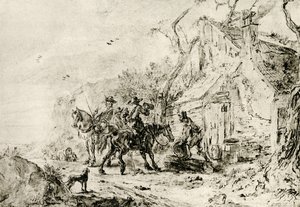 Arrêt à la taverne - Philips Wouwerman