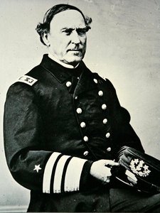 Portrait de David Glasgow Farragut; a capturé la Nouvelle-Orléans en 1862 et Mobile Bay