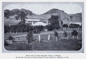 Maison construite par John Kingsmill Abbott, à Wingen, sur les premiers 330 acres de terre achetés par les Abbott en Australie en 1843 - Photographer Australian