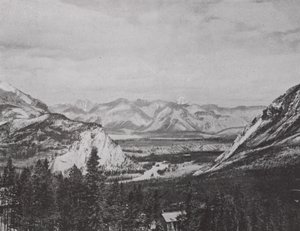 La vallée de la Bow, dans le parc national canadien; Chemin de fer Canadien Pacifique