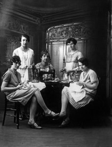 Atelier de couture, c.1920 - Photographer French