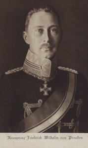 Prince héritier Wilhelm, fils aîné du Kaiser Wilhelm II d