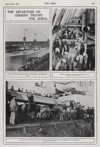 Départ des troupes allemandes pour la Chine pour réprimer la rébellion des Boxers, août 1900