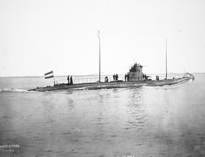 Sous-marin allemand, vers 1915