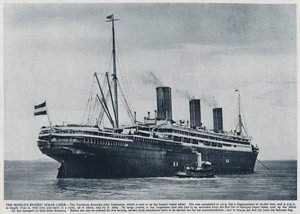 Imperator, paquebot construit pour la Hamburg America Line en 1913, utilisé par les Alliés pour transporter les troupes américaines aux États-Unis après la Première Guerre mondiale
