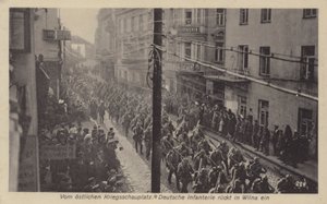 Occupation de Vilnius, Lituanie, par les troupes allemandes pendant la Première Guerre mondiale - Photographer German