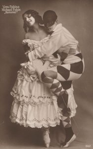 Danseurs de ballet russes Vera Fokina et Michel Fokine dans Carnaval, vers 1910 - Photographer German