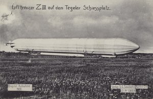 Zeppelin LZ III sur le champ de tir de Tegel, Berlin