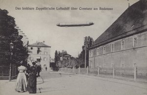 Zeppelin survolant Constance, Allemagne